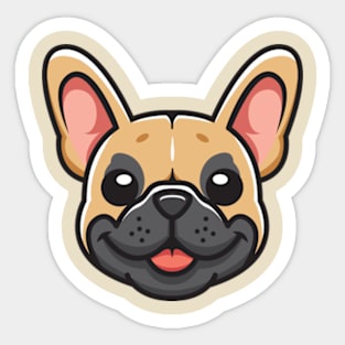 french bulldog Cartoon Illustration Vector Cute Sticker